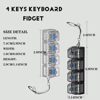 Mini Fidget Keyboard keychain
